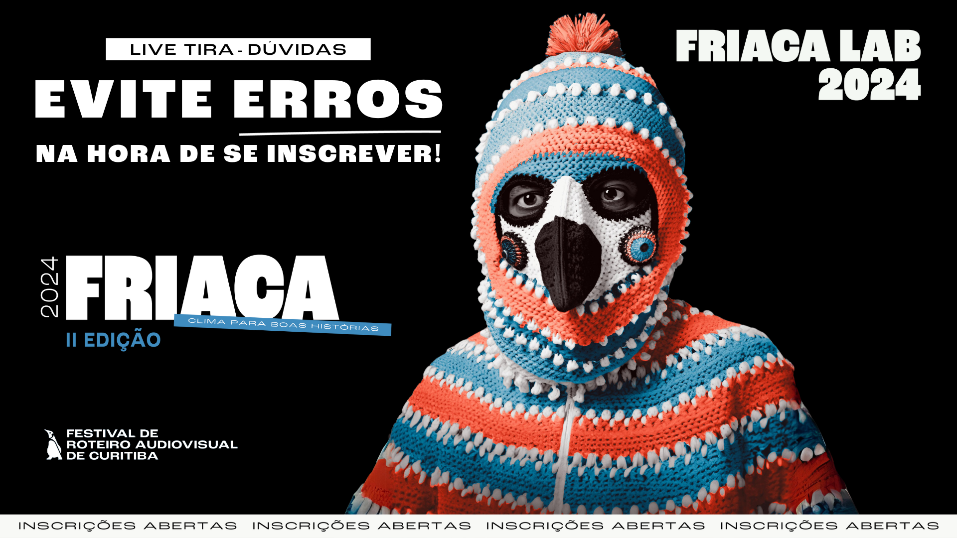 FRIACA – Festival de Roteiro Audiovisual de Curitiba: Segunda edição do evento abre inscrições para oficinas