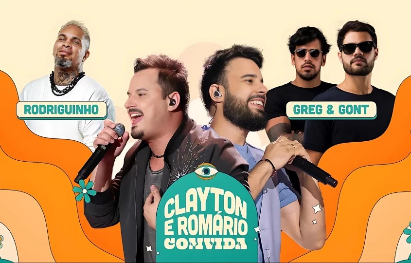 Curitiba recebe Clayton e Romário com show especial na Vila Capanema