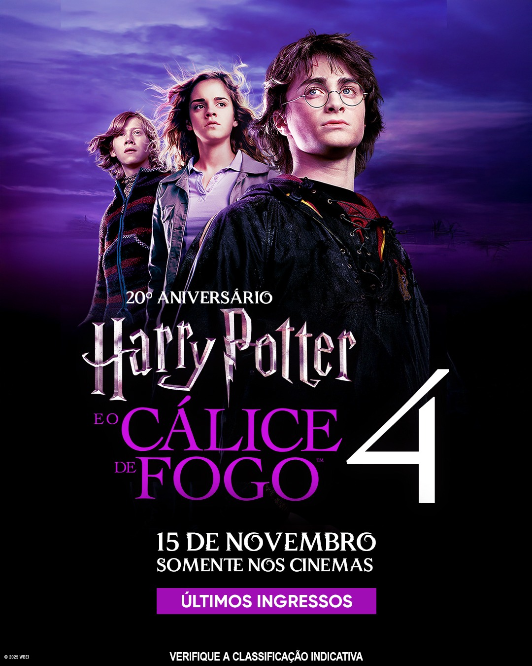 Últimos ingressos disponíveis: ‘Harry Potter e o Cálice de Fogo’ já vendeu mais de 139 mil ingressos em pré-venda de sucesso