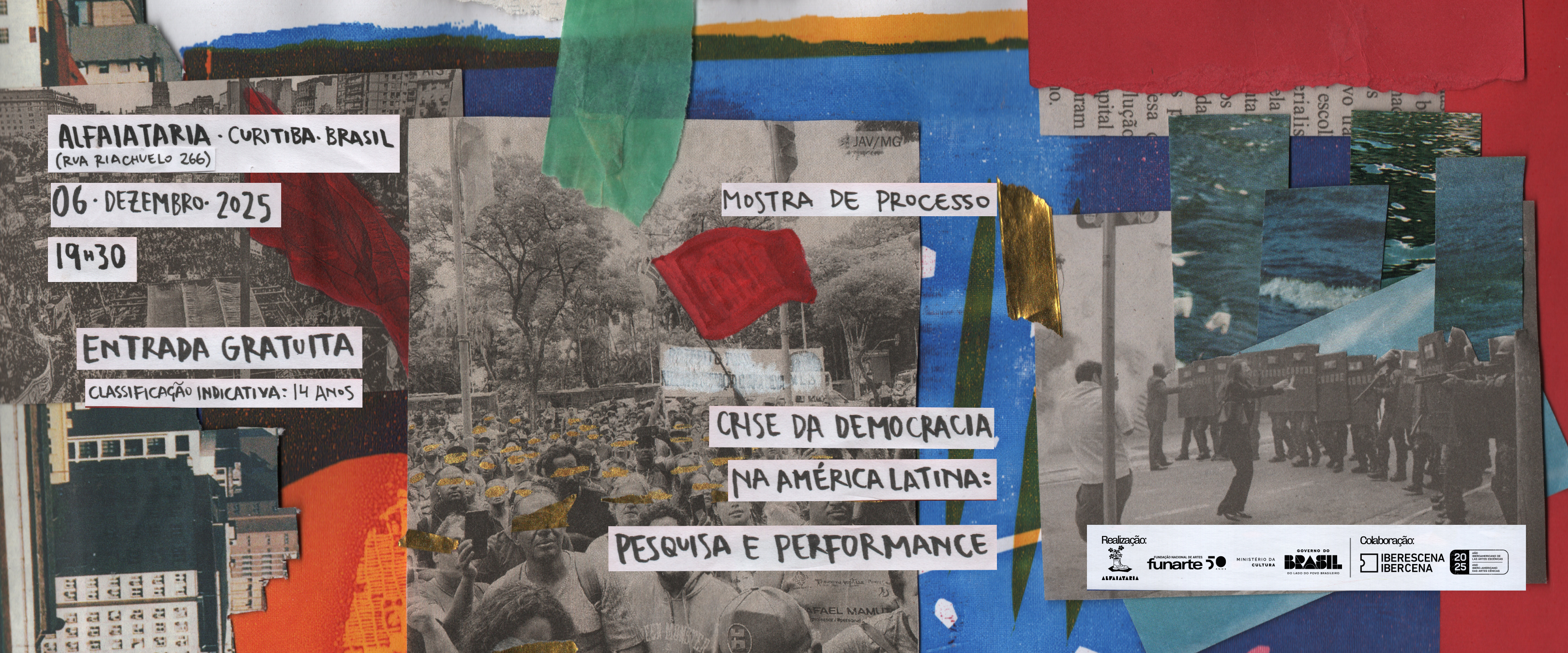 Residência internacional reúne artistas de cinco países para criar obra inédita sobre democracia na América Latina; mostra acontece dia 6 de dezembro em Curitiba