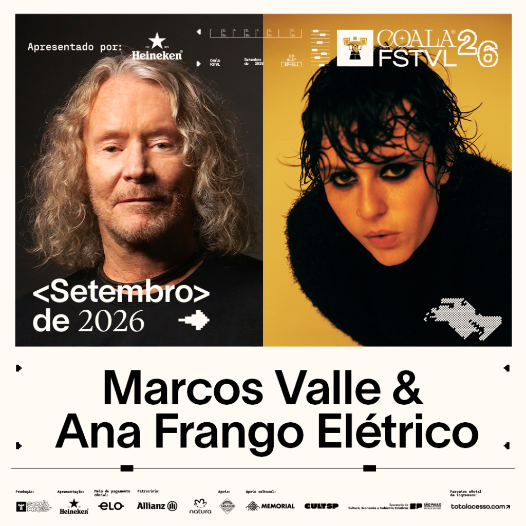 Coala Festival 2026: Encontro de Marcos Valle e Ana Frango Elétrico é confirmado no line-up